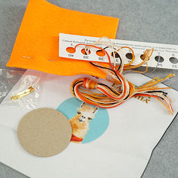 Набор для вышивания PANNA Живая картина JK-2217 Брошь. Поездка к закату 5.5 х 5.5 см