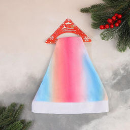 Колпак новогодний Градиент 28х39 см розово-голубой - Зимнее волшебство фото 5