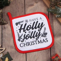 Цена за 2 шт. Прихватка Holly jolly, 17×17 см, 100% п/э, ватин 250 г/м²