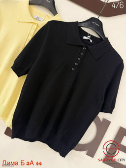 Футболка женская поло однотонная