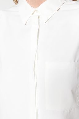 TRENDYOLMILLA Ac?k Mavi Omuzlar? Buzgu Detayl? Crop Fitted Bele Oturan Kal?p Dokuma Gomlek TWOSS23GO00117 фото 19