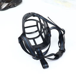 Намордник для собак №6 с трехсторонним ремешком, каучук, ДН 13 см, ОМ 41 см, чёрный - Пижон фото 3