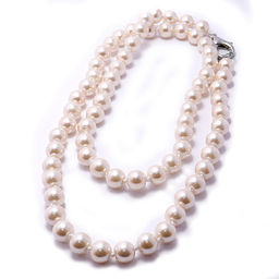 Бусы из жемчуга Майорка жемчужно-ванильного цвета 6мм