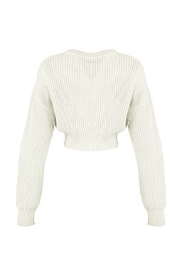 Siyah Super Crop Basic Triko Kazak TWOAW23KZ01620 - Trendyolmilla фото 14