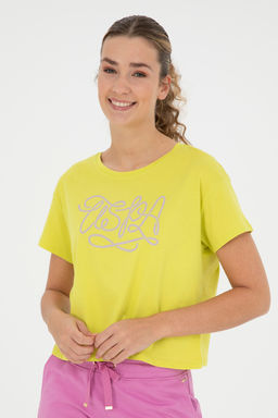 Женская фисташково-зеленая футболка - U.s. polo assn фото 3