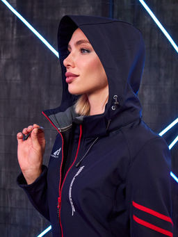 Женская мембранная куртка виндстоппер на флисе Azimuth Заря 124/23982_705 Темно-Синий  фото 24