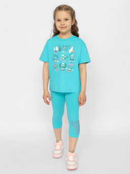 CRB wear/CSKG 70376-40-372 Бриджи для девочки,бирюзовый/Ex.Cherubino