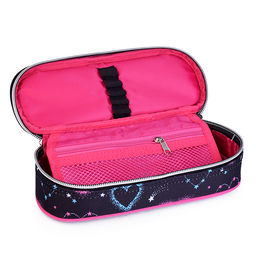 Пенал "Cute Husky" 21x8x5 см, овальный для 50 предметов, с внутренним органайзером-створкой, плотный износостойкий полиэстер с водоотталкивающей пропиткой, на молнии