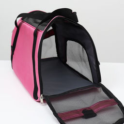 Сумка-переноска сетчатая, 48 х 26 х 31 см, розовая - Пижон фото 4