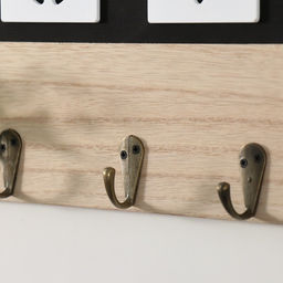 Настенные крючки декоративные Любовь. Эвкалипт с бантиком, дерево, 35.7?16 см