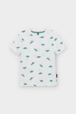 Crockid _ КР 302737/белый,дино к560 фуфайка (футболка) для мал  фото 2