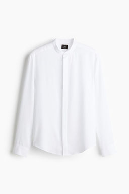 Camisa de lyocell con cuello mao Regular Fit - H&m фото 5