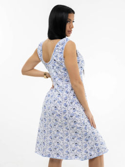 Ночная сорочка женская, цвет белый голубой