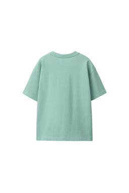 CAMISETA HEAVY WEIGHT TEXTO / Turquesa - Zara фото 7