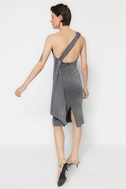 Antrasit Vucuda Oturan Orme Par?lt?l? S?k Abiye Elbise TPRSS23EL00480 - Trendyolmilla фото 2