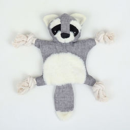 Игрушка текстильная с канатом Енот с пищалкой, шуршащая, 26 х 28 см - Пижон фото 2