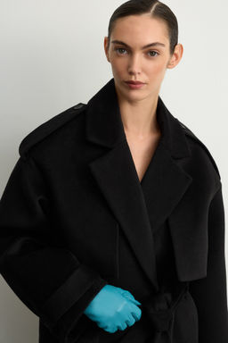 Полупальто с поясом и отлетной кокеткой - Mollis фото 4