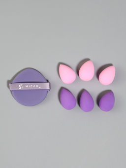 Спонжи для макияжа, в футляре, 7 шт., МИКС