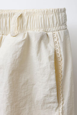 CONTRAST NYLON STRAIGHT-LEG TROUSERS - Zara фото 3