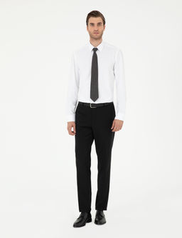 Beyaz Slim Fit Uzun Kollu Basic G_mlek