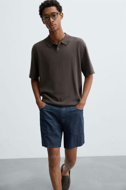 COTTON BLEND KNIT POLO SHIRT - Zara фото 6