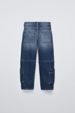 MULTI-CARGO WIDE-LEG JEANS - Zara фото 4