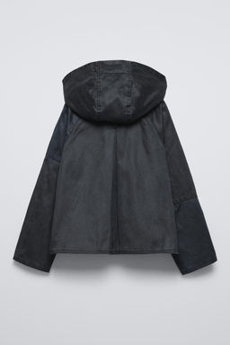 WAXED JACKET WITH HOOD - Zara фото 3