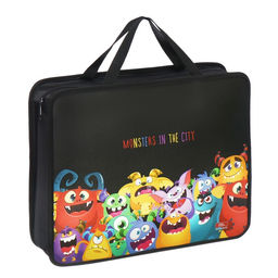 Папка для труда, А4, пластиковая, 33×26×7.5 см «Монстры»