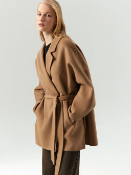 ЕМКА / Полупальто-халат из шерсти double-face - Emka фото 4