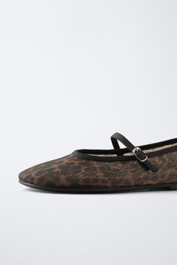 ORGANZA ANIMAL PRINT BALLET FLATS - Zara фото 6