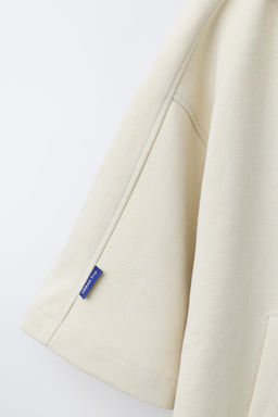 CONJUNTO SUDADERA CAPUCHA Y BERMUDA INTERLOCK / Crudo medio - Zara фото 8