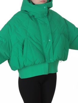 H24-033 GREEN Куртка пуховая зимняя женская (пух)