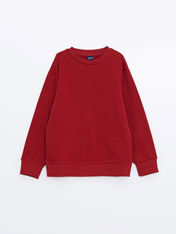 Bisiklet Yaka Basic Uzun Kollu Erkek ?ocuk Sweatshirt