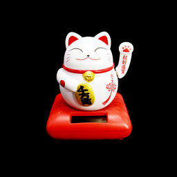 Манеки Неко оберег на процветание Манящий кот белый