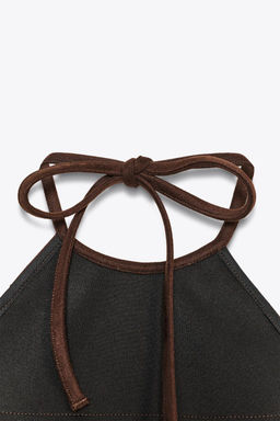 SPARKLY FAUX SUEDE EFFECT FRINGED TOP - Zara фото 10