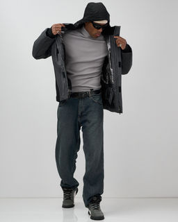 Горнолыжная куртка мужская зимняя темно-серого цвета 7611TC - Mtforce фото 12