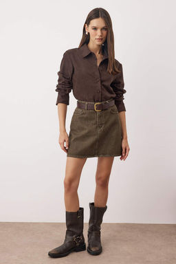 Haki Mini Basic Denim Etek TWOAW26ET00049