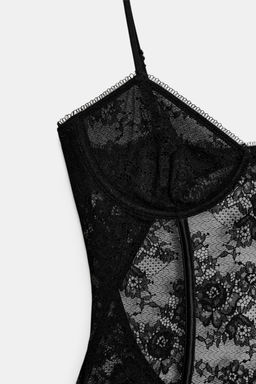 LACE BACKLESS BODYSUIT - Zara фото 16