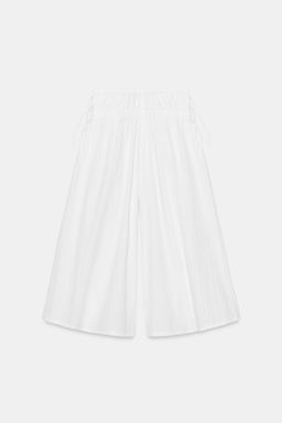 PANTAL?N CULOTTE FRUNCES / Blanco - Zara фото 5