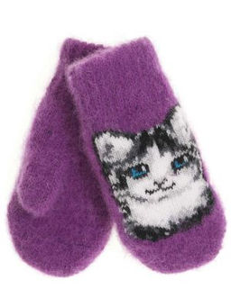 Варежки детские круговые Кот 0302-5 - Рассказовские варежки фото 2