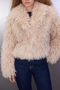 Bej Oversize Kal?p Kurk Mont TWOAW26MO00051