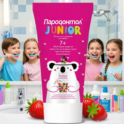 ПАРОДОНТОЛ з/паста д/детей Junior 7+ ягодный коктейль лам.туб.62гр