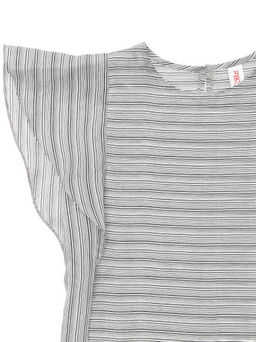 CONTE Блузка с широкими воланами из вискозы и льна LBL 1098 grey-black