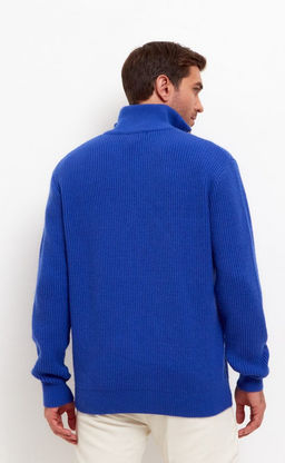Джемпер мужской с воротом на молнии F310-0515Rus синий - Fine joyce фото 5