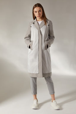 Плащ женский мод.221S, цвет жемчуг