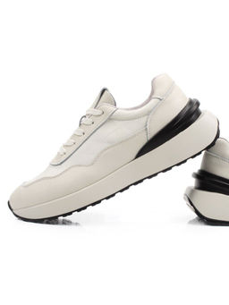 03-YH257-2 LT. BEIGE Кроссовки женские (натуральная кожа, текстиль)