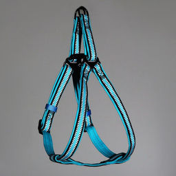 Шлейка двуслойная неопрен и полиэстер, светоотражающая, 44-68 х 2 см, синяя - Пижон фото 2