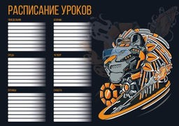Цена за 5 шт.Расписание уроков арт. 60357/ 50 КИБЕР ЛЕВ ,