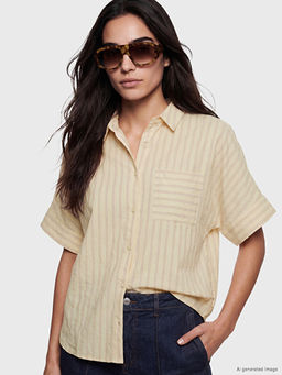 ?izgili Oversize Kad?n G?mlek