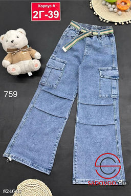 Джинсы для девочки на резинке